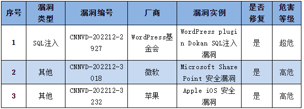 信息安全漏洞周報(bào)（2022年第51期）表4